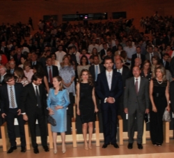 Sus Altezas Reales los Príncipes de Asturias y de Girona en la Sala Sinfónica del Auditorio-Palacio de Congresos de Girona